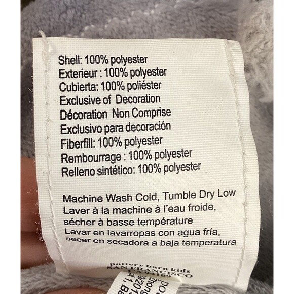 Pottery Barn Kids ELEPHANT Thumbie Security Blanket Lovey Plush Baby Gray 2019 - Picture 7 of 11